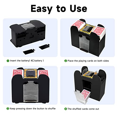Automatic Card Shuffler for 1-6 Decks Battery Operated Casino Poker UNO