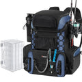 Piscifun Waterproof Fishing Tackle Backpack with Rod Holders, 42L Black