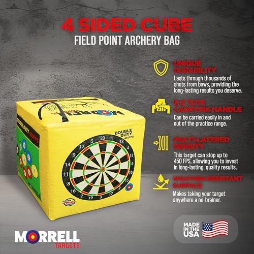 Morrell Double Duty 450 FPS Cube Field Point Archery Target - Yellow (Variation 1)