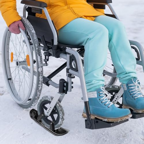 Arrowbash Baby Stroller Snow Skis Set of 4 - Winter Sledge Attachment for Kids & Toddler