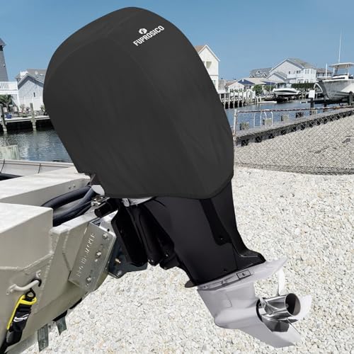 Fuprosico Custom Boat Motor Cover for Mercury VERADO 200-400HP - Windproof Waterproof Marine Grade Fabric