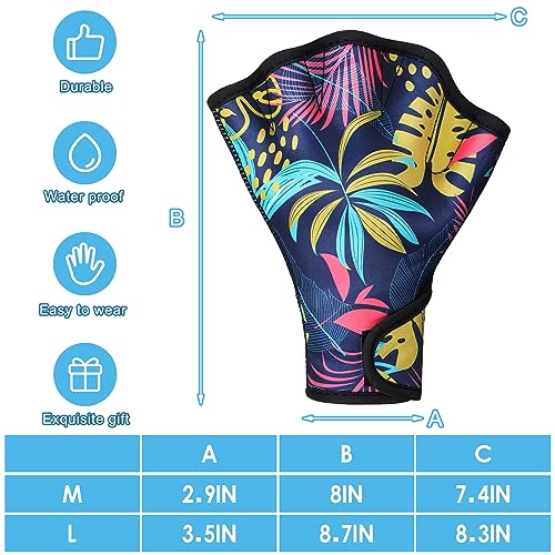 Waterproof Swimming Gloves for Water Sports - 2 Pairs Women Men