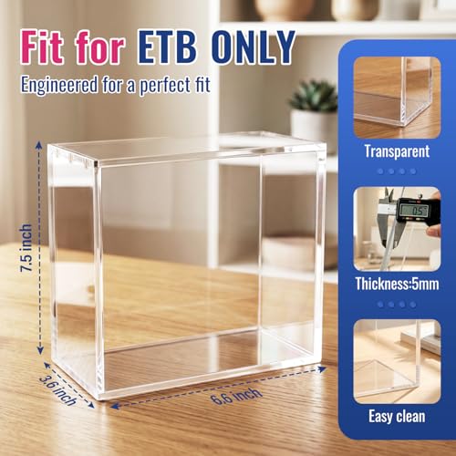 6 Pack Acrylic ETB Protector Cases - Clear Ultra Display Box for Elite Trainer Boxes Variation of THIS listing