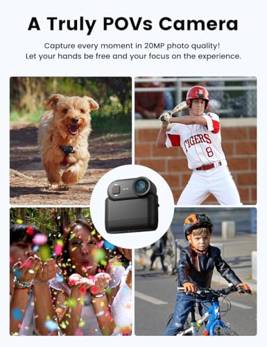Apexcam K80-US Thumb Action Camera 4K POV Mini Body Camera Waterproof 10M with Accessories