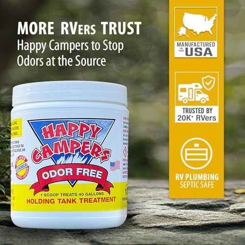 Happy Campers RV Toilet & Black Tank Treatment Powder - 18 Doses