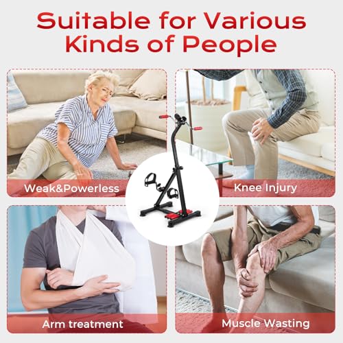 Adjustable Pedal Exerciser Bike for Seniors - Rehab, Arm & Leg Therapy