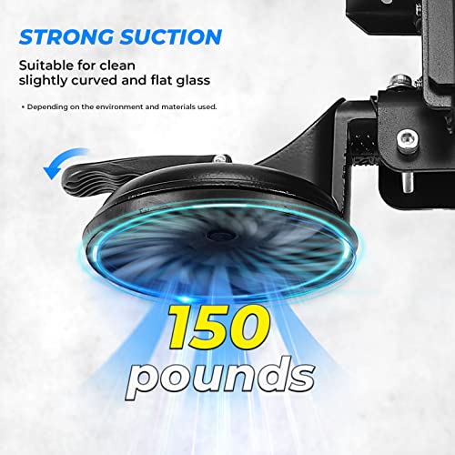 KEMIMOTO Tractor Glass Windshield Tool Holder with Suction Cup, Adjustable Angle