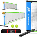 Hoverphenix 22FT & 11FT Pickleball Net Set - Portable Outdoor & Indoor Net with Carry Bag - Blue & Green Variation