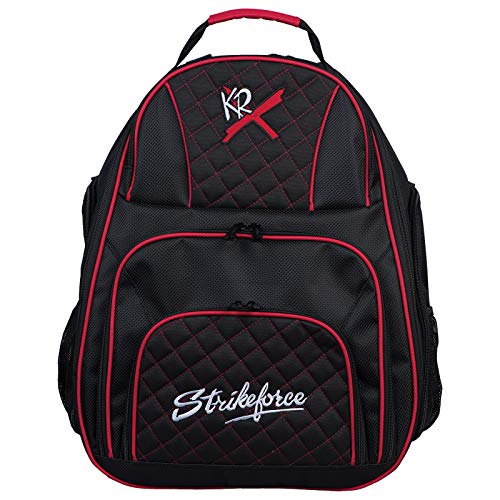 KR Strikeforce Royal Flush Deuce 2-Ball Bowling Backpack Black/Red Holds 2 Balls Shoes Accessories