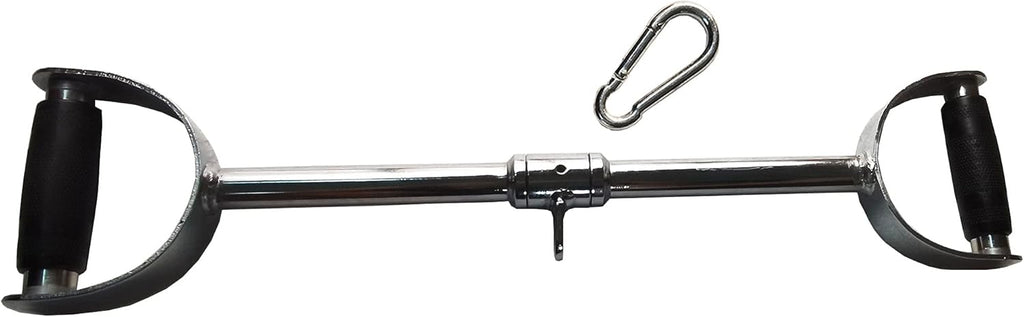 Qibylift Wide Grip Lat Pull Down Bar - V-Shaped Cable Attachment with Rubber Handgrips | Durable & Versatile