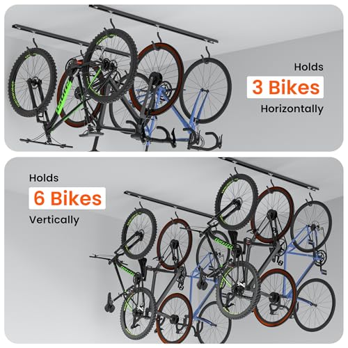 Ceiling Bike Rack for Garage Indoor Storage - Fixed Bracket by Ultrawall