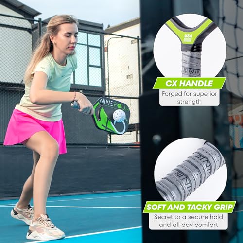 NineFour Apex Pro Series 3K Carbon Fiber Pickleball Paddle USAPA Approved High Spin Control