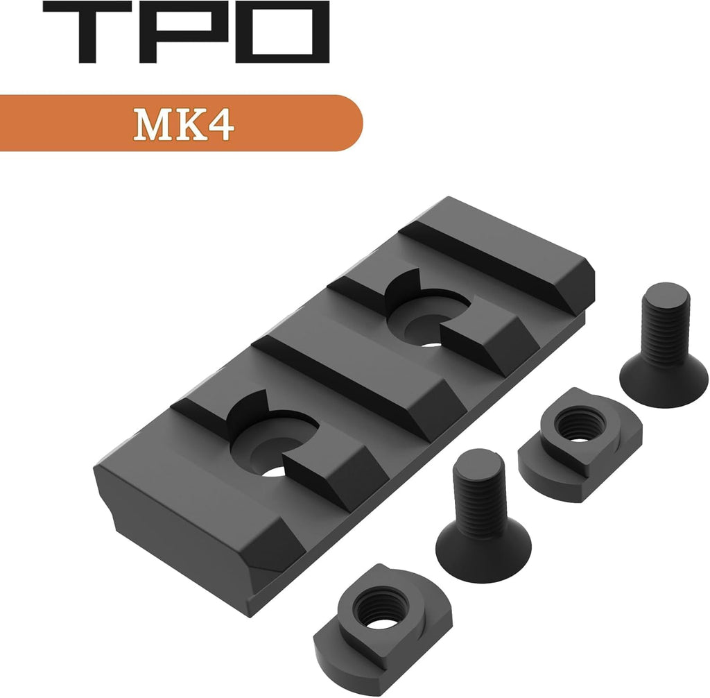 TPO Aluminum Mlok Picatinny Rail Mount - Complete Set with T-Nuts, Screws & Hex Wrench