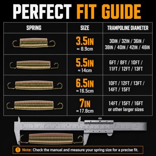 ACWARM Home 3.5 Inch Trampoline Spring Replacement Kit Heavy Duty Galvanized Steel