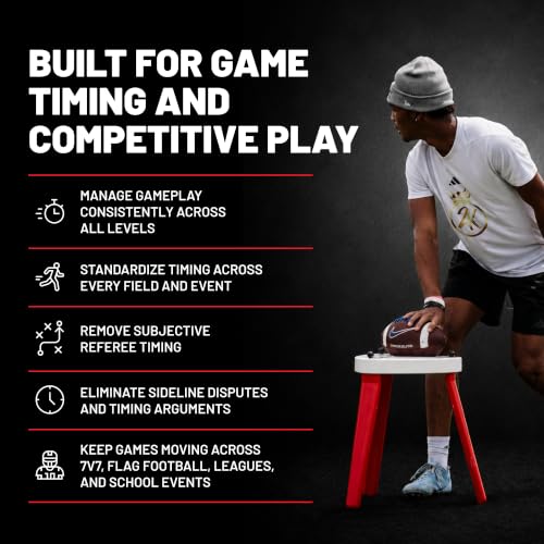 Football Quarterback Training Tee with Programmable Timer & Audible Buzzer