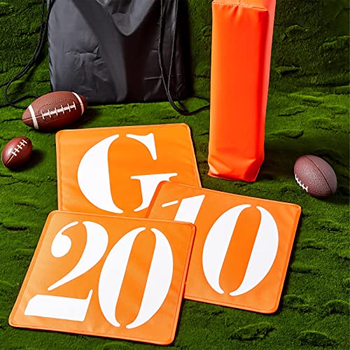 Football Yard Markers Set with Pylons and Carry Bag - Orange, 16 Pieces