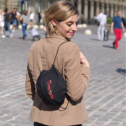 Overade Cotton Pouch Made to Store and Carry Foldable Helmets Plixi, Plixi FIT, Zoom or Any Other Bike Accessories - Volume 3 liters - Dimensions 27 x 27 cm - Colour Black