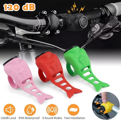 Electric Bike Horn 120dB Loud Safety Alarm Waterproof Easy Install