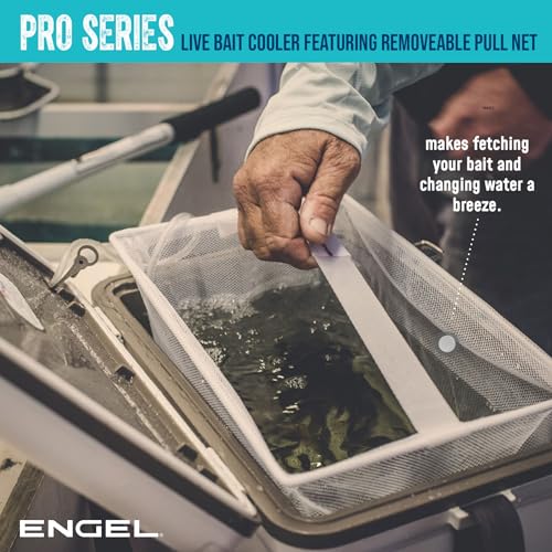 Engel 13 Quart Portable Live Bait Cooler with Rechargeable Aerator - Tan