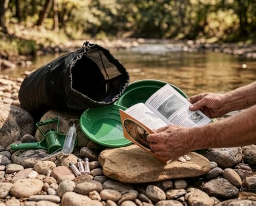 Gold Panning Kit with 3 Gold Pans & Accessories - Prospecting Supplies Set