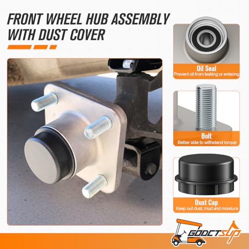 Golf Cart Front End Repair Kit for Club Car Precedent 2004+ - Bearings, Bushings & King Pins