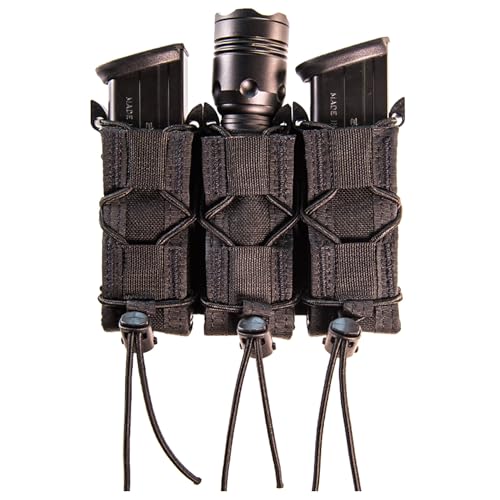 High Speed Gear Triple Pistol Taco MOLLE Mag Pouch Black - Tactical Magazine Holder