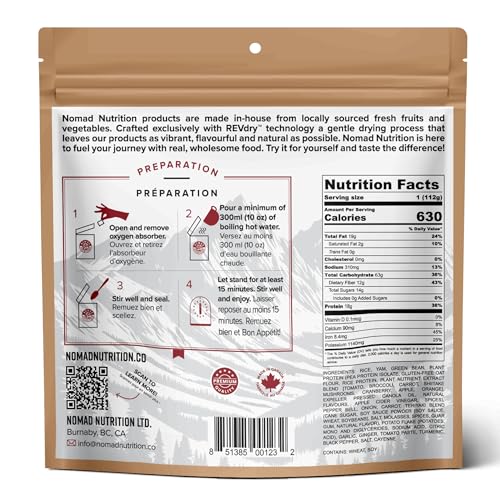 Nomad Nutrition Chick'n Teriyaki Freeze-Dried Backpacking Meal - Plant-Based, Vegan, 112g - Variation 1