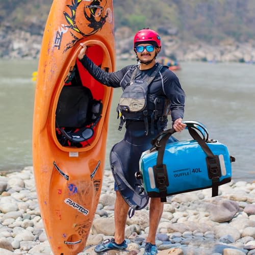 ESONE Waterproof Dry Backpack 40L for Kayaking Travel & Boating - Blue
