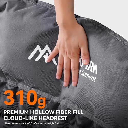 Huskfirm Grey Padded Double Camping Chair with High Back & Cooler, 2 Person