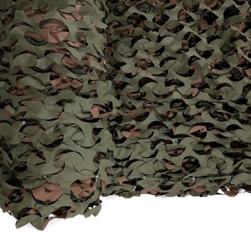 Small Camouflage Netting 9'10" x 9'10" Green/Brown Waterproof & UV Resistant