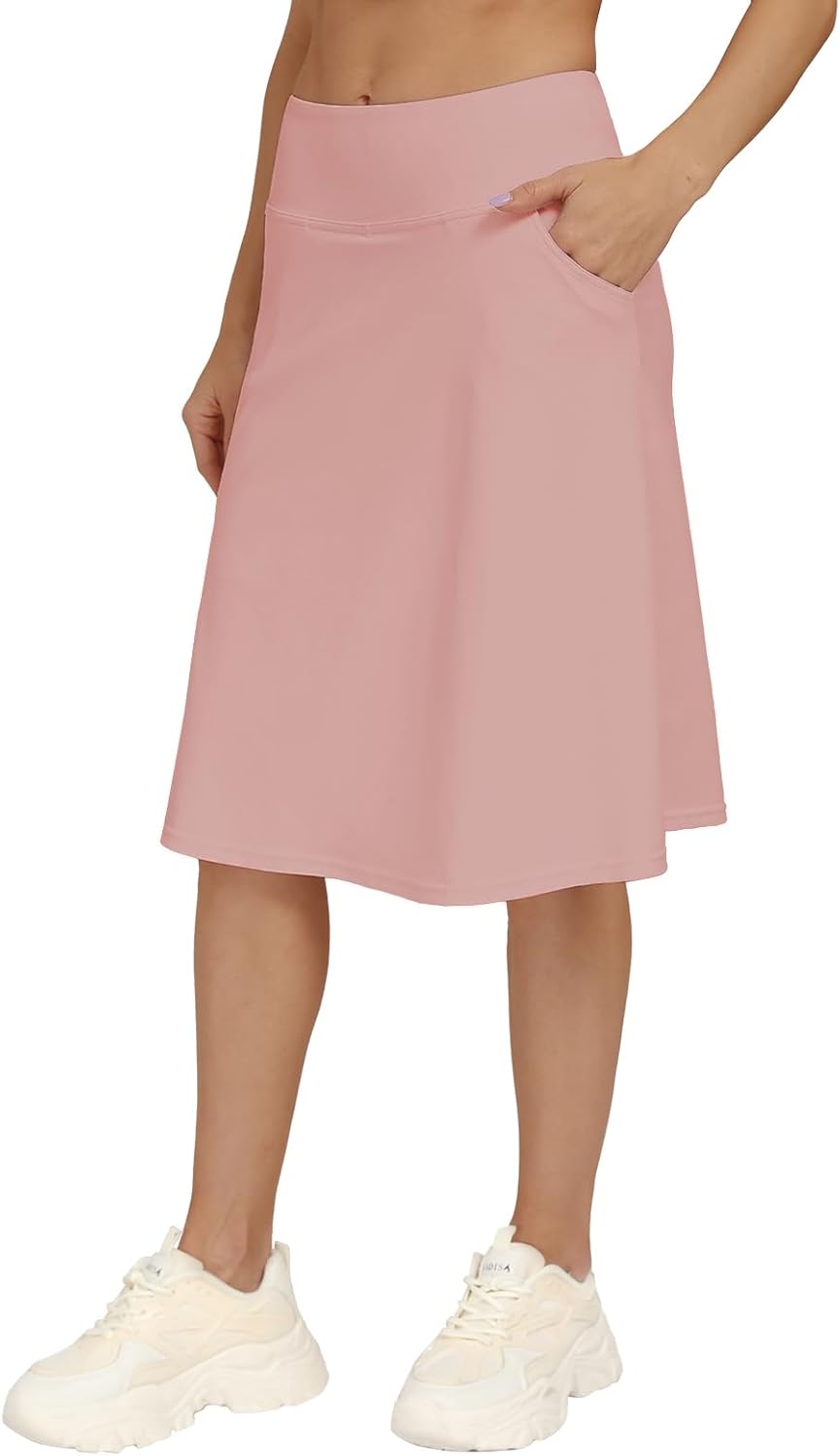 Skiennix Women's Athletic Skorts - Modest Knee-Length Running Skirt in Stylish Design