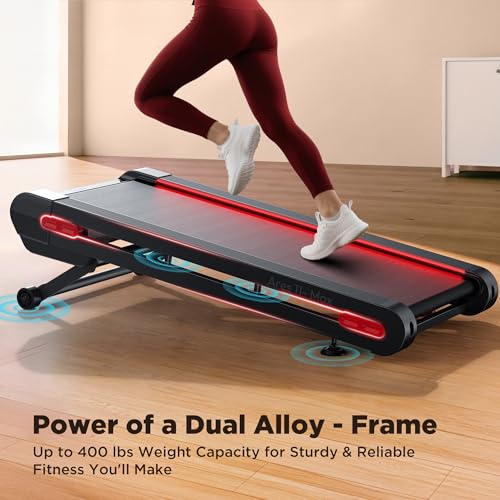 Jogwell Walking Pad Treadmill with 12%/20% Auto Incline - Black/X-Large