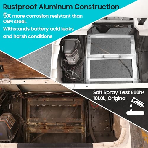 10L0L Aluminum Battery Tray for EZGO Golf Carts 1994+ | Heavy-Duty, Corrosion-Resistant