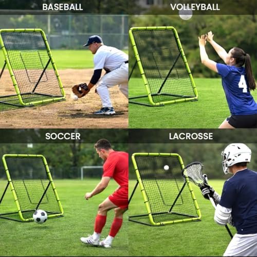 Baseball & Softball Rebounder Net - Portable Fielding Trainer for Solo Practice