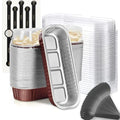 Brown Findful Mini Loaf Baking Pans with Lids and Spoons - 50 Pack