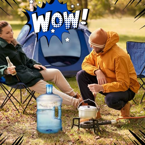 3 Gallon Water Jug Set - Reusable Plastic Water Bottles with Handles for Camping Outdoor Travel