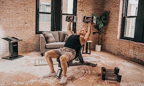 PowerBlock Elite Adjustable Dumbbells Set 5-90 lbs - Compact & Easy to Use