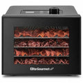 Food Dehydrator with 4 Plastic Trays - Adjustable Temp & Timer