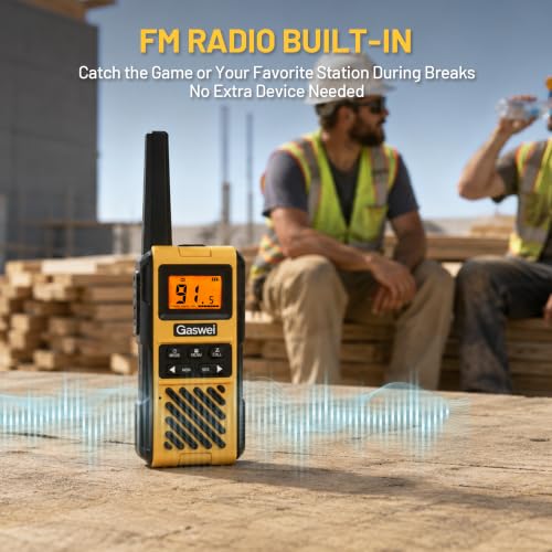 Gaswei G1Pro+ 2 Pack Yellow Waterproof Walkie Talkies Long Range IP67 - License-Free