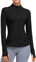 Skiennix Women's Athletic Full Zip Jacket - Lightweight, Slim Fit Workout Wear with Pockets & Thumb Holes
