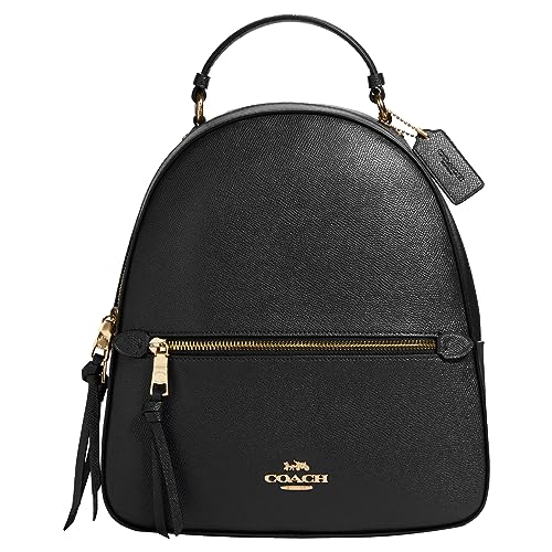 Coach Jordyn Backpack Black One Size Crossgrain Leather