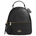 Coach Jordyn Backpack Black One Size Crossgrain Leather
