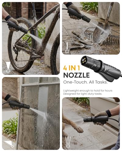 NCOEN Space Gray Portable Pressure Washer 290 PSI Foldable Tank Hand Sprayer