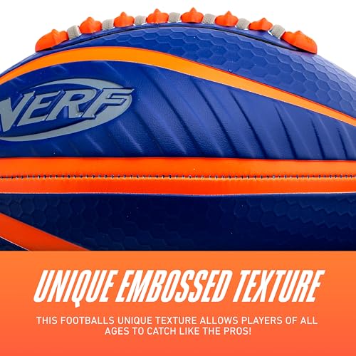 Nerf Spiral Grip Spacelace Football Mini 8.5in Blue/Orange - Spiral Design
