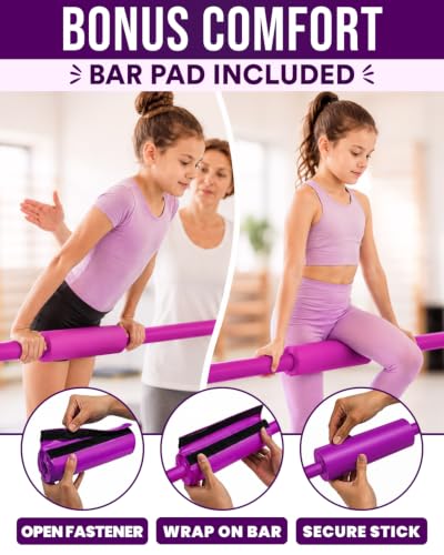 Foldable Kids Gymnastics Bar with Rings and Mat - Adjustable Height, Portable Exercise Equipment