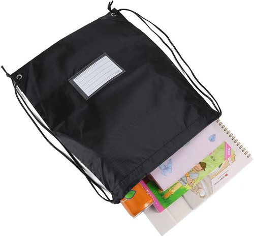 CODOBON Drawstring Bags - 16 Pack Bulk Cinch Backpack for Gym & Sports | Black Color