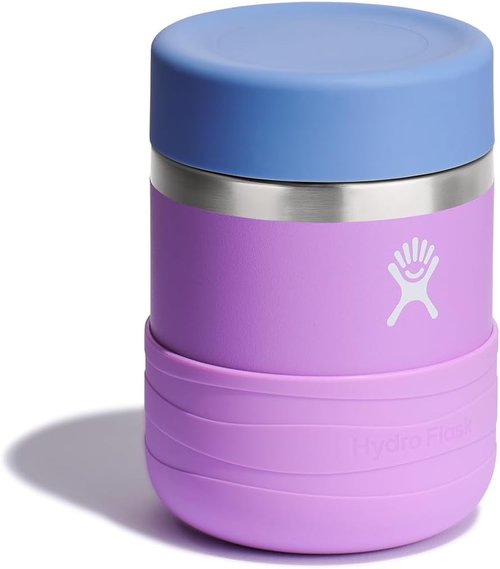 Hydro Flask Insulated Food Container - 12 Oz Snack Jar for Kids - Stylish Anemone Purple Lunch Box