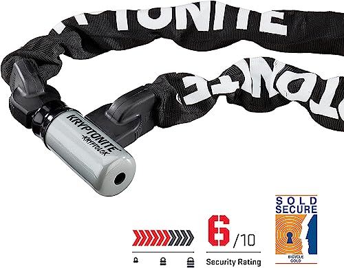 Heavy Duty Bicycle Chain Lock 4ft 9mm Manganese Steel Anti-Theft with Keys