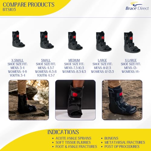 Brace Direct Large Air CAM Walking Boot for Foot & Ankle Support – Post-Surgical Recovery