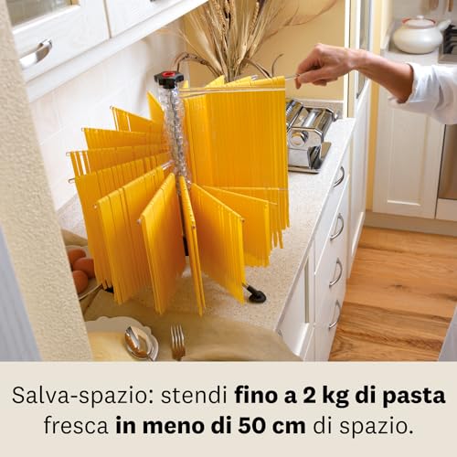 Pasta Drying Rack - Clear, 18.5 x 2.75 Inches, Holds Up to 4.4 lbs - Italian Made